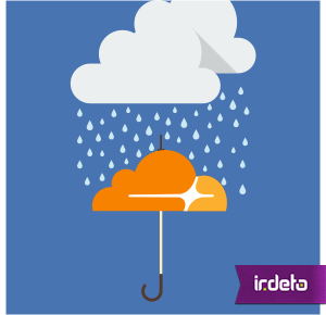 Cloudflare anti-piracy case image of cloud burst over umbrella